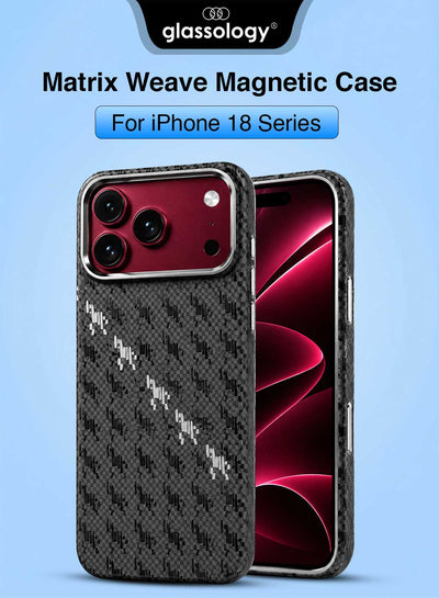 Glassology Matrix Weave Magnetic Case for iPhone 18 Pro Max (Black)