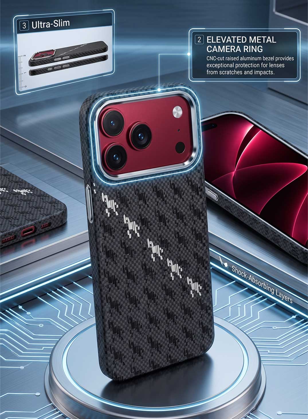 Glassology Matrix Weave Magnetic Case for iPhone 18 Pro Max (Black)