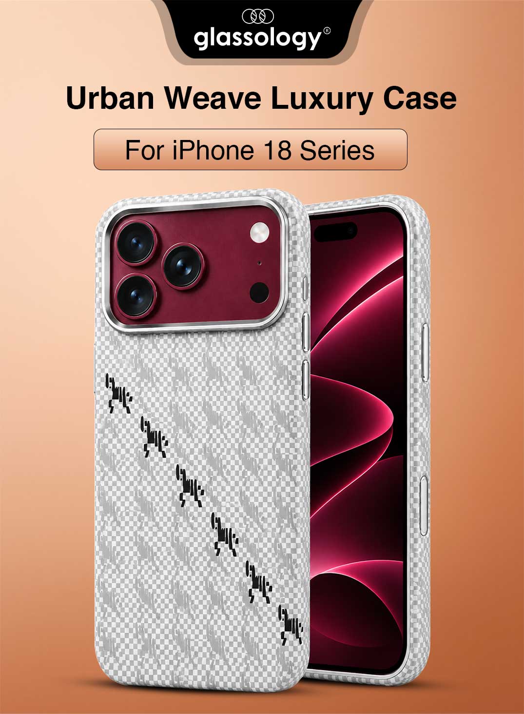 Glassology White Carbon Case with MagSafe for iPhone 18 Pro Max