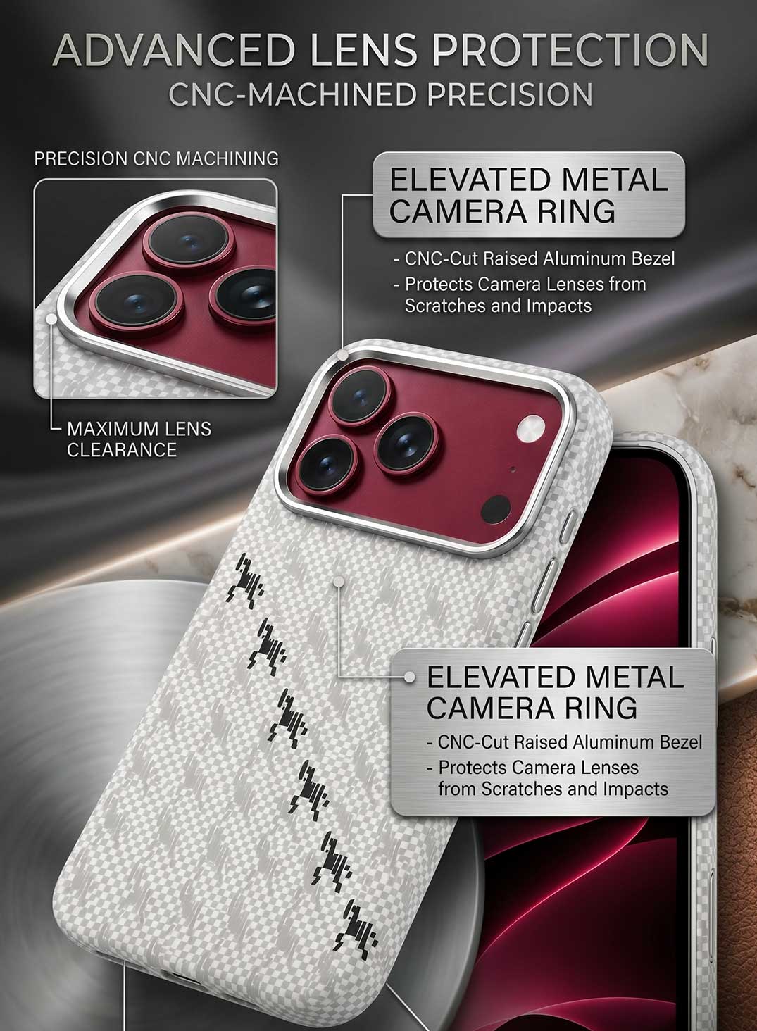 Glassology White Carbon Case with MagSafe for iPhone 18 Pro Max