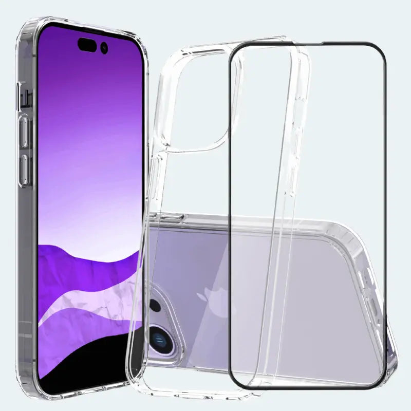 iPhone 14 Pro Max -Screen protector-Clear case Bundle