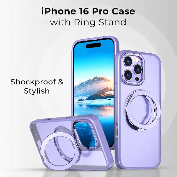 جراب ماج سيف قابل للدوران 360 درجة لهاتف iPhone 17 Pro Max (رمادي)