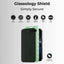 Glassology Shield phone case with features listed on a gray background