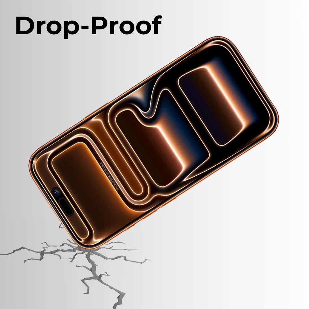 Phone case with drop-proof feature on a gray background