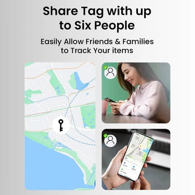 iOS Compatible Smart Tag Location Finder | Wireless Tracking Device (White) - GLASSOLOGY