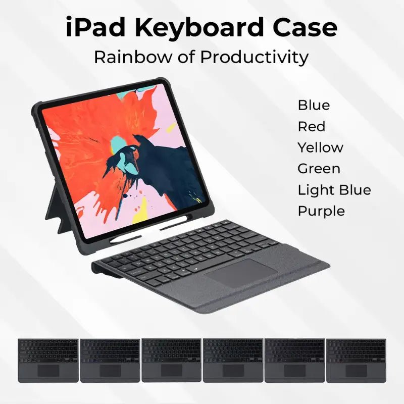 iPad Pro 12.9 Keyboard & Screen Protector Combo With trackpad - GLASSOLOGY