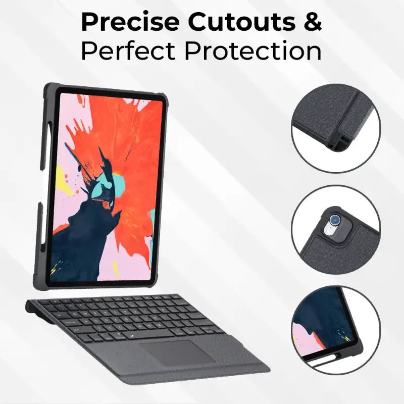 iPad Pro 12.9 Keyboard & Screen Protector Combo With trackpad - GLASSOLOGY