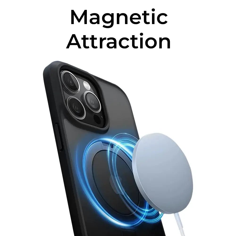 iPhone 15 Pro Max Case 360°Rotatable Phone Case - Black - GLASSOLOGY