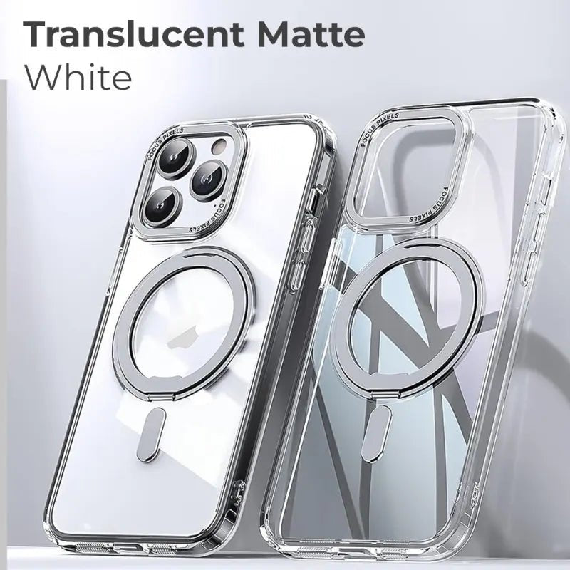 iPhone 15Pro Max Clear 360° Rotate Ring Stand Magsafe Case - GLASSOLOGY