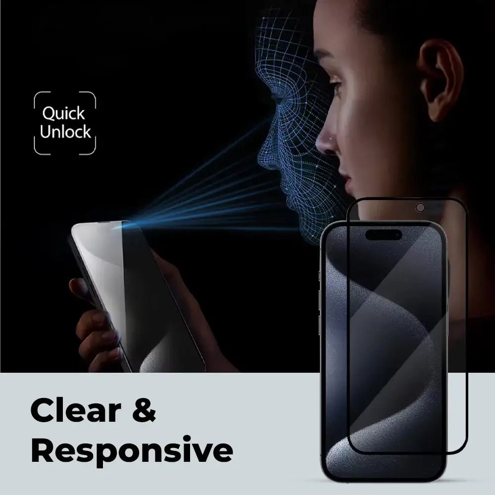 iPhone 16 3Pack Privacy Tempered Glass with Installer Frame - GLASSOLOGY