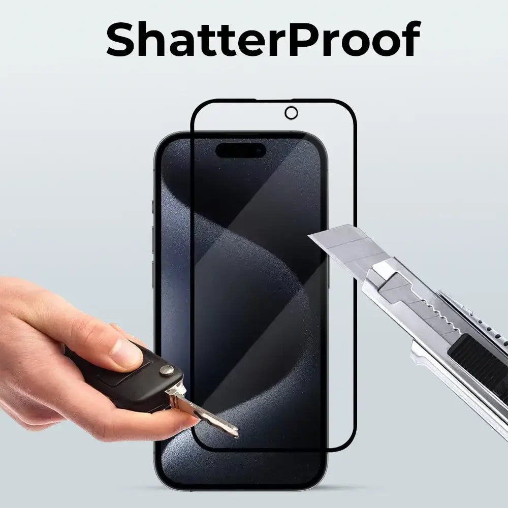 iPhone 16 3Pack Privacy Tempered Glass with Installer Frame - GLASSOLOGY