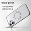 iPhone 16 MagSafe Back Cover with 360° Ring Stand (Grey) - GLASSOLOGY