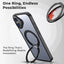iPhone 16 MagSafe Back Cover with 360° Rotate Ring Stand (Black) - GLASSOLOGY
