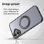 iPhone 16 MagSafe Back Cover with 360° Rotate Ring Stand (Black) - GLASSOLOGY