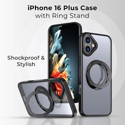 iPhone 16 Plus 360° Rotate Ring Stand MagSafe Case - GLASSOLOGY