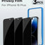 iPhone 16 Plus 3Pack Privacy Tempered Glass with Installer. - GLASSOLOGY
