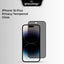 Privacy tempered glass for iPhone 16 Plus with Glassology branding on a light gray background
