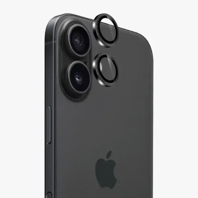 iPhone 16 Plus Scratch Protection Camera Lens Guard (Black) - GLASSOLOGY