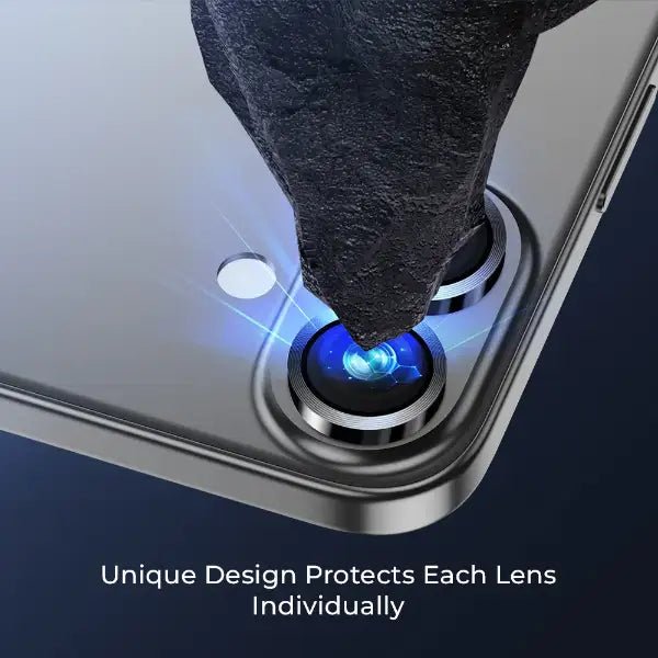iPhone 16 Plus Scratch Protection Camera Lens Guard (Black) - GLASSOLOGY