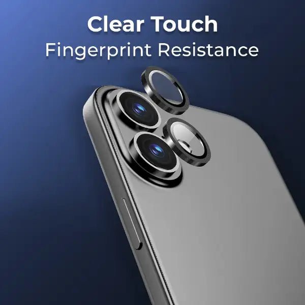 iPhone 16 Plus Scratch Protection Camera Lens Guard (Black) - GLASSOLOGY