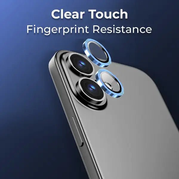 iPhone 16 Plus Scratch Protection Camera Lens Guard (Blue) - GLASSOLOGY