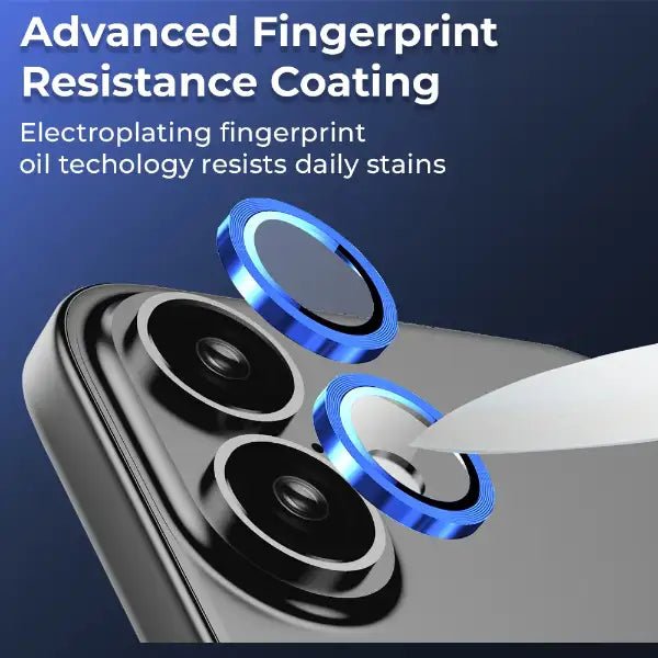 iPhone 16 Plus Scratch Protection Camera Lens Guard (Blue) - GLASSOLOGY