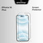 Glassology screen protector for iPhone 16 Plus on a gray background