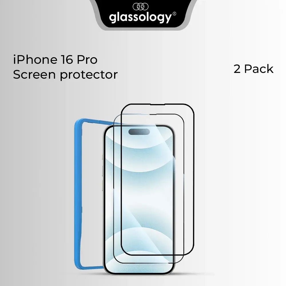 iPhone 16 Pro 2Pack 9H Tempered Glass Screen Protector - GLASSOLOGY