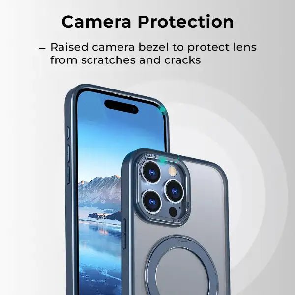 iPhone 16 Pro MagSafe Case Cover with 360° Ring Stand - GLASSOLOGY