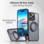 iPhone 16 Pro MagSafe Case Cover with 360° Rotate Ring Stand - Black - GLASSOLOGY