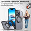 iPhone 16 Pro MagSafe Case Cover with 360° Rotate Ring Stand - Black - GLASSOLOGY