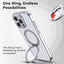 iPhone 16 Pro MagSafe Case Cover with 360° Rotate Ring Stand - Clear - GLASSOLOGY