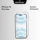 Glassology screen protector for iPhone 16 Pro Max on a white background