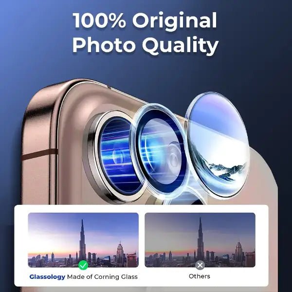iPhone 16 Pro Max Camera Protection Lens Guard (Silver) - GLASSOLOGY