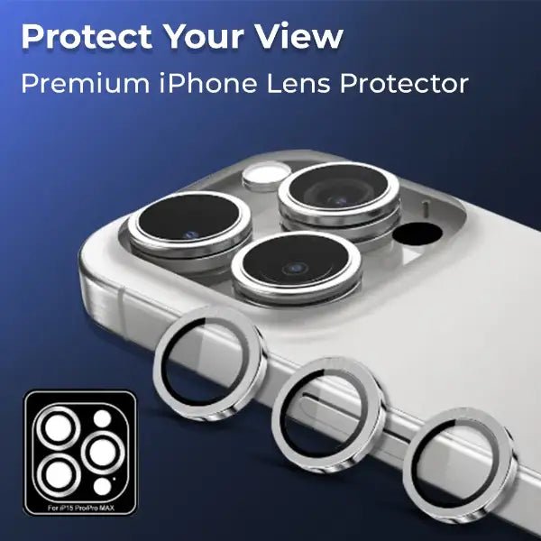 iPhone 16 Pro Max Camera Protection Lens Guard (Silver) - GLASSOLOGY