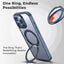 iPhone 16 Pro Max MagSafe Case with 360° Rotate Ring Stand (Blue) - GLASSOLOGY