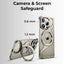 iPhone 16 Pro Max Z-Frame Borderless Case with 360 rotate ring stand - Gold Titanium - GLASSOLOGY