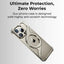 iPhone 16 Pro Max Z-Frame Borderless Case with 360 rotate ring stand - Gold Titanium - GLASSOLOGY