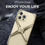 iPhone 16 Pro Max Z-Frame Borderless Case with 360 rotate ring stand - Gold Titanium - GLASSOLOGY