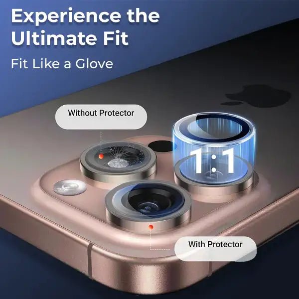 iPhone 16 Pro Scratch Protection Camera Lens Guard (Grey) - GLASSOLOGY