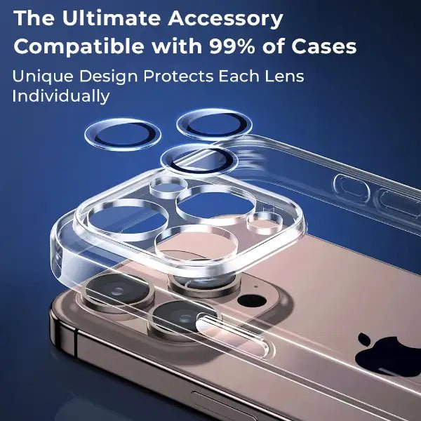 iPhone 16 Pro Scratch Protection Camera Lens Guard (Rose Gold) - GLASSOLOGY