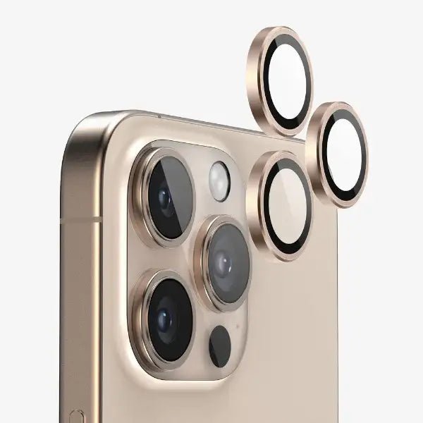 iPhone 16 Pro Scratch Protection Camera Lens Guard (Rose Gold) - GLASSOLOGY
