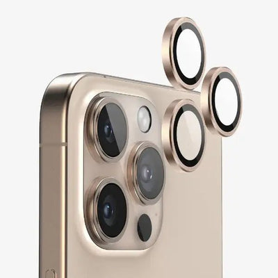iPhone 16 Pro Scratch Protection Camera Lens Guard (Rose Gold) - GLASSOLOGY