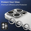 iPhone 16 Pro Scratch Protection Camera Lens Guard (Silver) - GLASSOLOGY