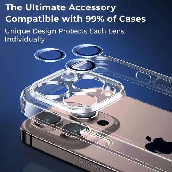 iPhone 16 Pro Scratch Protection Camera Lens Guard (Silver) - GLASSOLOGY