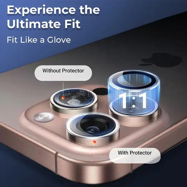 iPhone 16 Pro Scratch Protection Camera Lens Guard (Silver) - GLASSOLOGY