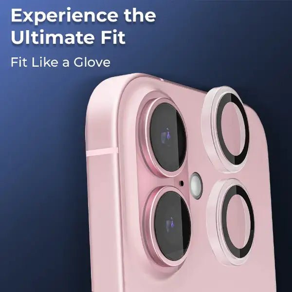 iPhone 16 Scratch Protection Camera Lens Guard (Pink) - GLASSOLOGY