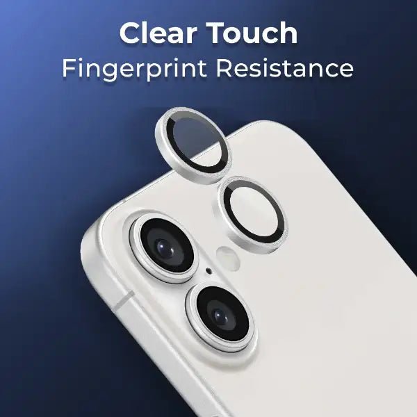 iPhone 16 Scratch Protection Camera Lens Guard (White) - GLASSOLOGY