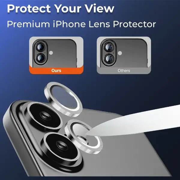 iPhone 16 Scratch Protection Camera Lens Guard (White) - GLASSOLOGY