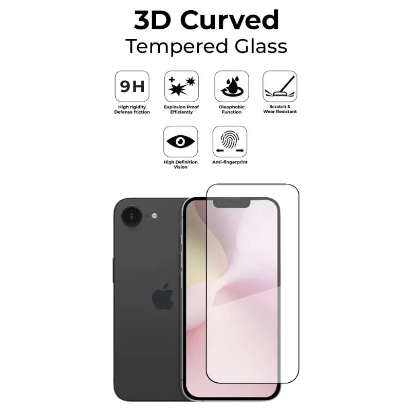 iPhone 16e 9H Tempered Glass Screen Protector - GLASSOLOGY